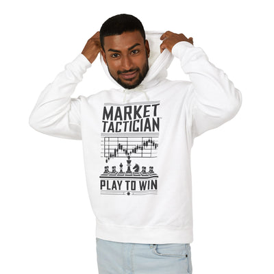 Market Tactician™ Lightweight Unisex Hoodie – White
