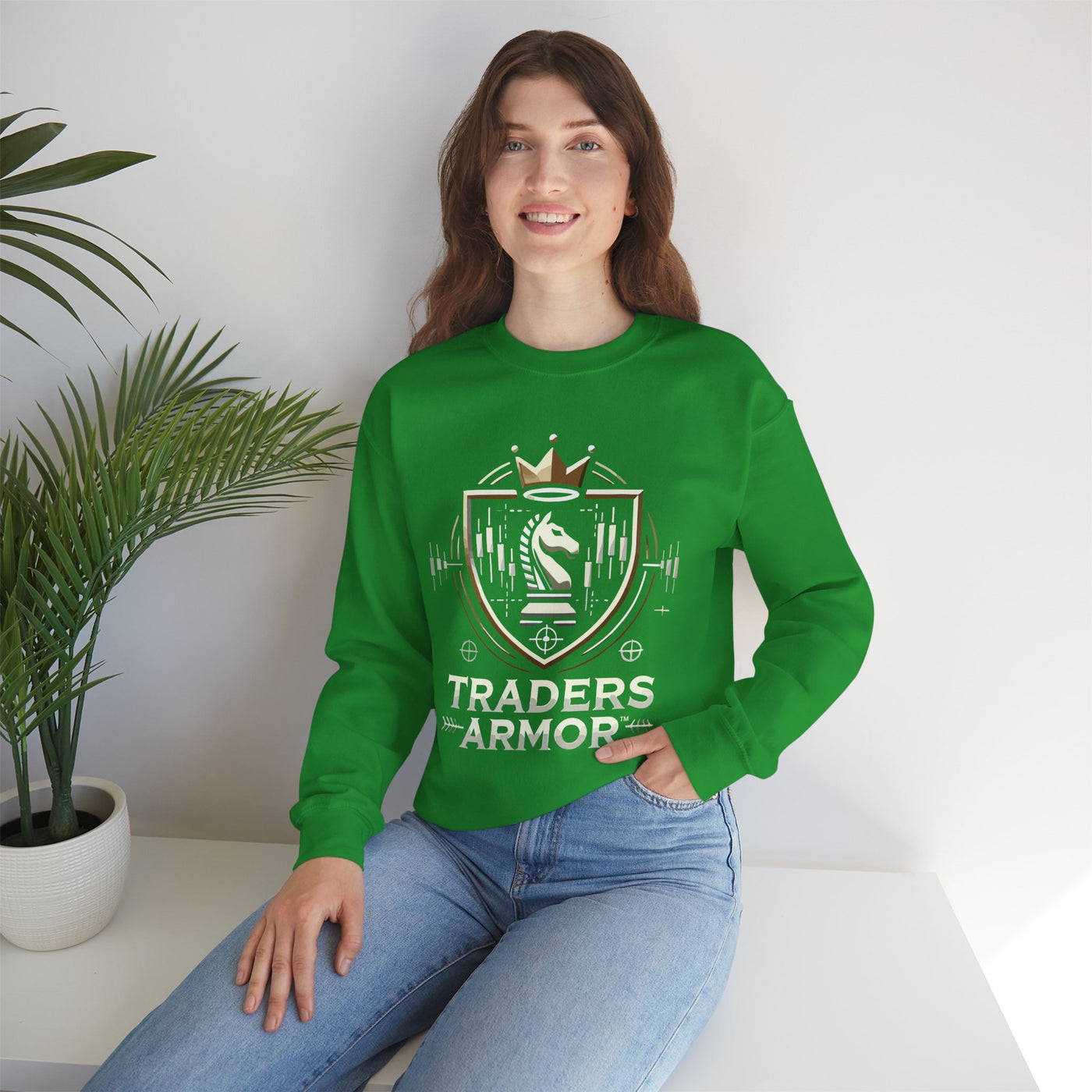 Traders Armor™ Unisex Heavy Blend Crewneck Sweatshirt - Irish Green