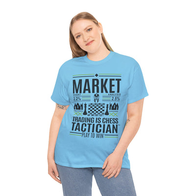 Market Tactician™ Unisex Heavy Cotton Tee – Sky Blue