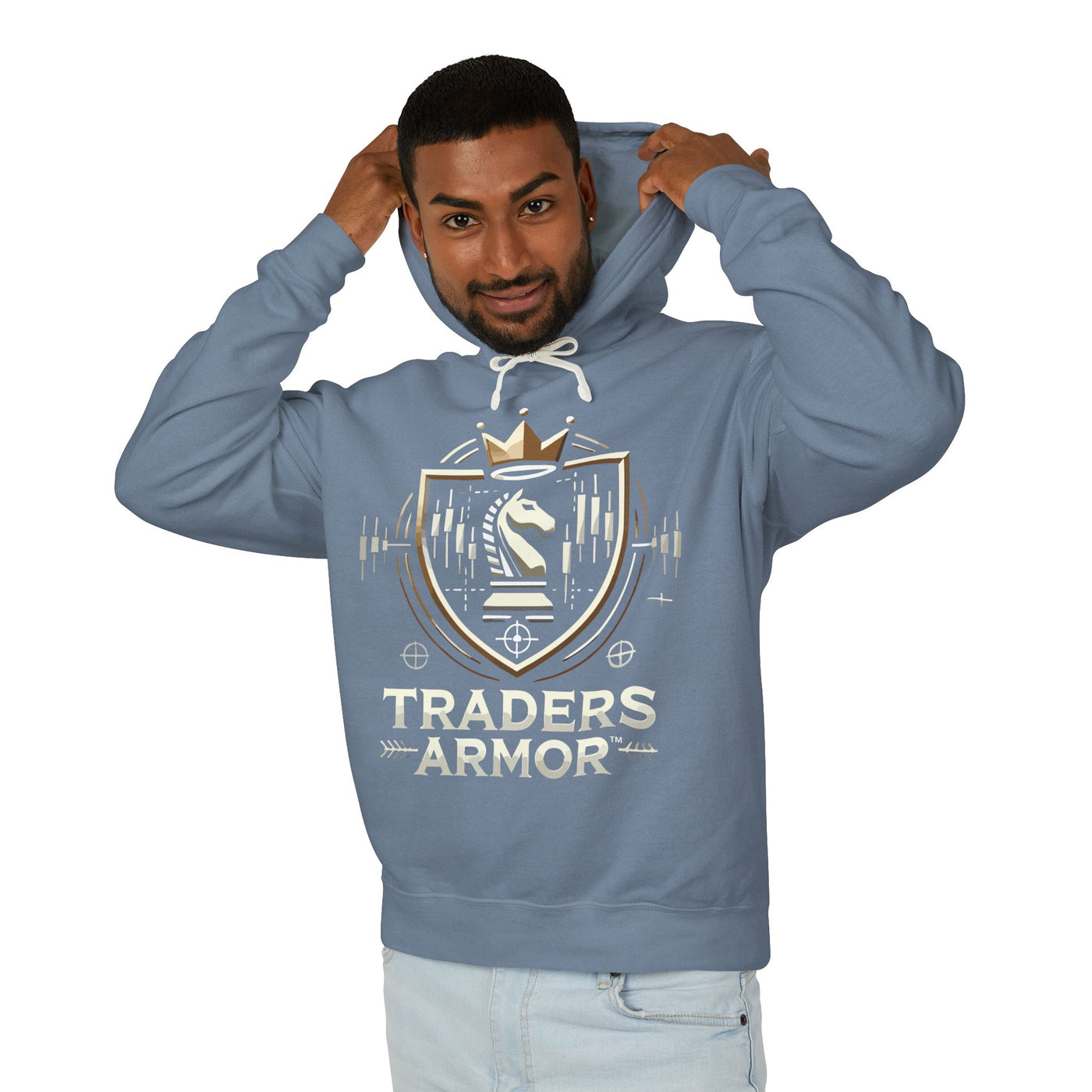 Traders Armor™ Unisex Lightweight Hooded Sweatshirt - Blue Jean