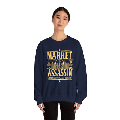Market Assassin™ Heavy Blend Unisex Crewneck Sweatshirt – Navy