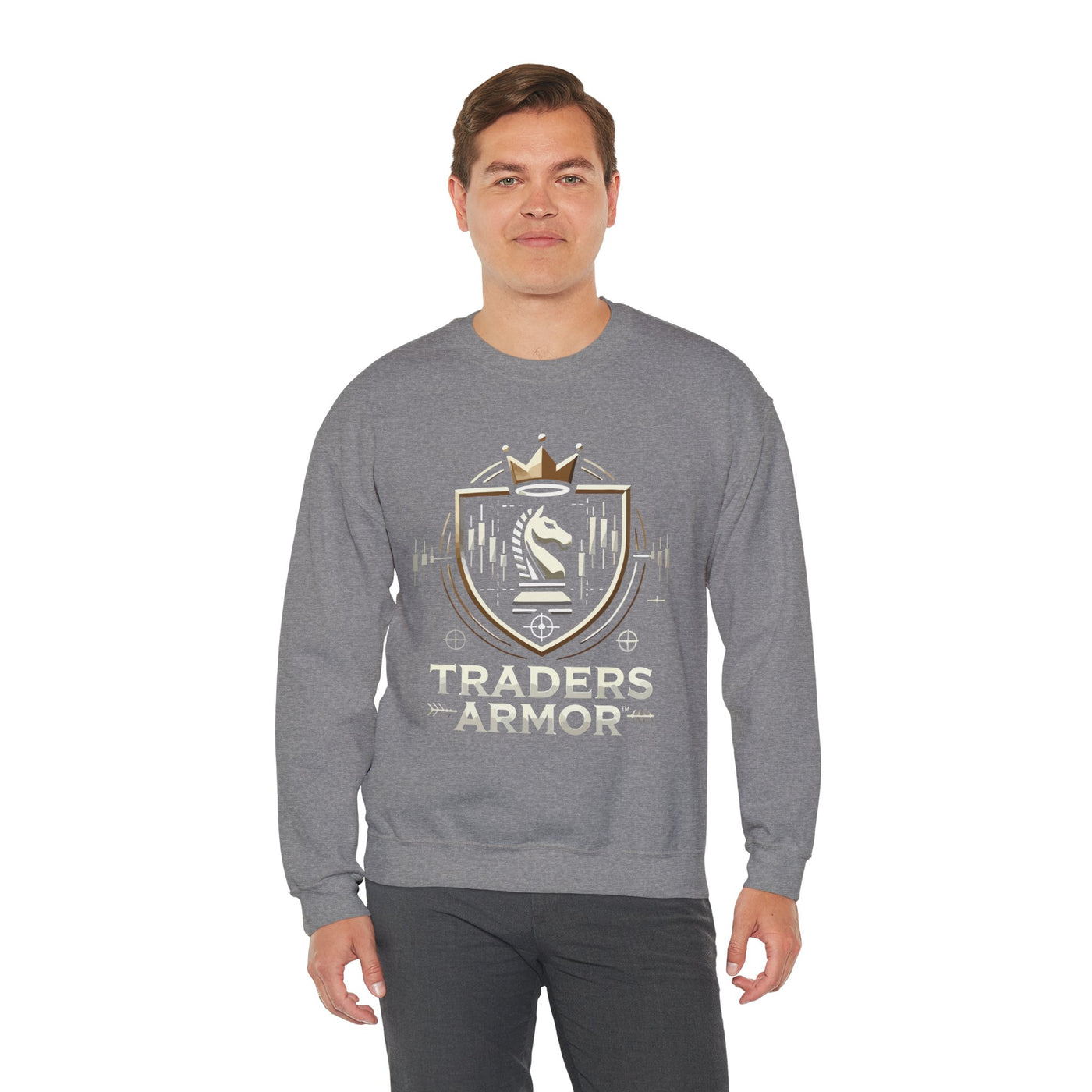 Traders Armor™ Unisex Heavy Blend Crewneck Sweatshirt - Graphite Heather