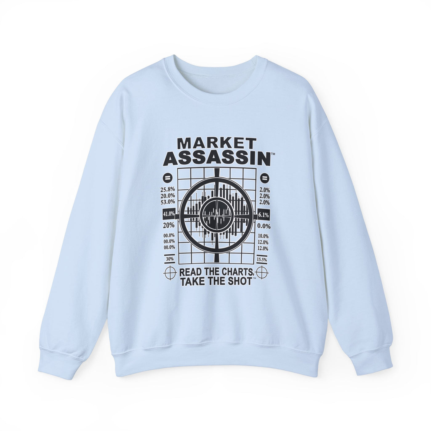 Market Assassin™ Heavy Blend Crewneck Unisex Sweatshirt – Light Blue