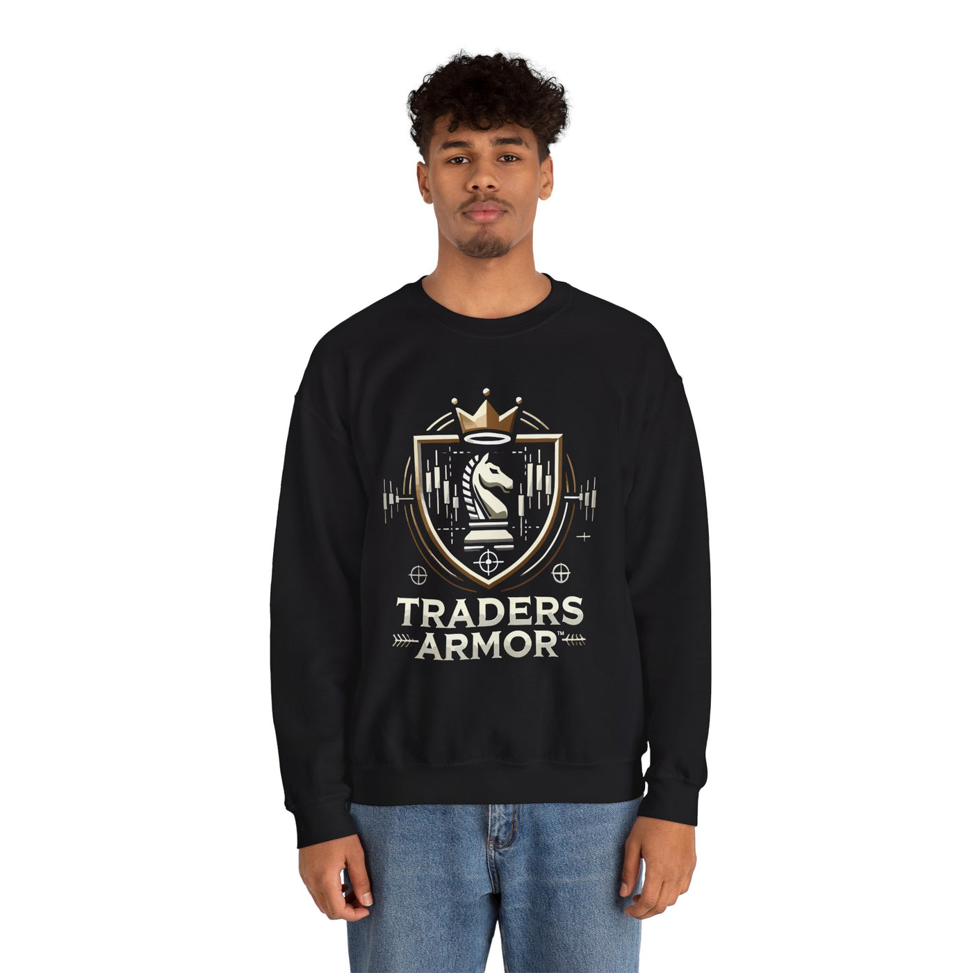 Traders Armor™ Unisex Heavy Blend Crewneck Sweatshirt - Black