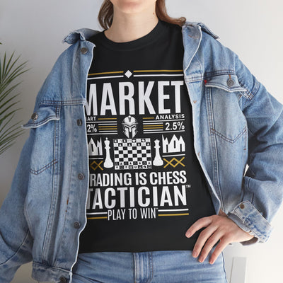 Market Tactician™ Unisex Heavy Cotton Tee – Black