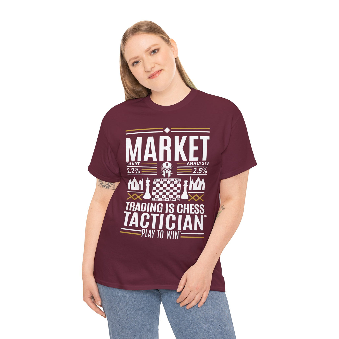 Market Tactician™ Unisex Heavy Cotton Tee – Maroon