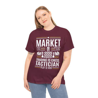 Market Tactician™ Unisex Heavy Cotton Tee – Maroon