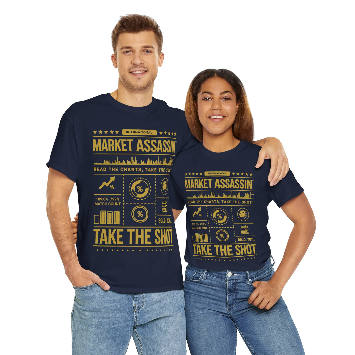 Market Assassin™ Unisex Heavy Cotton Tee – Navy