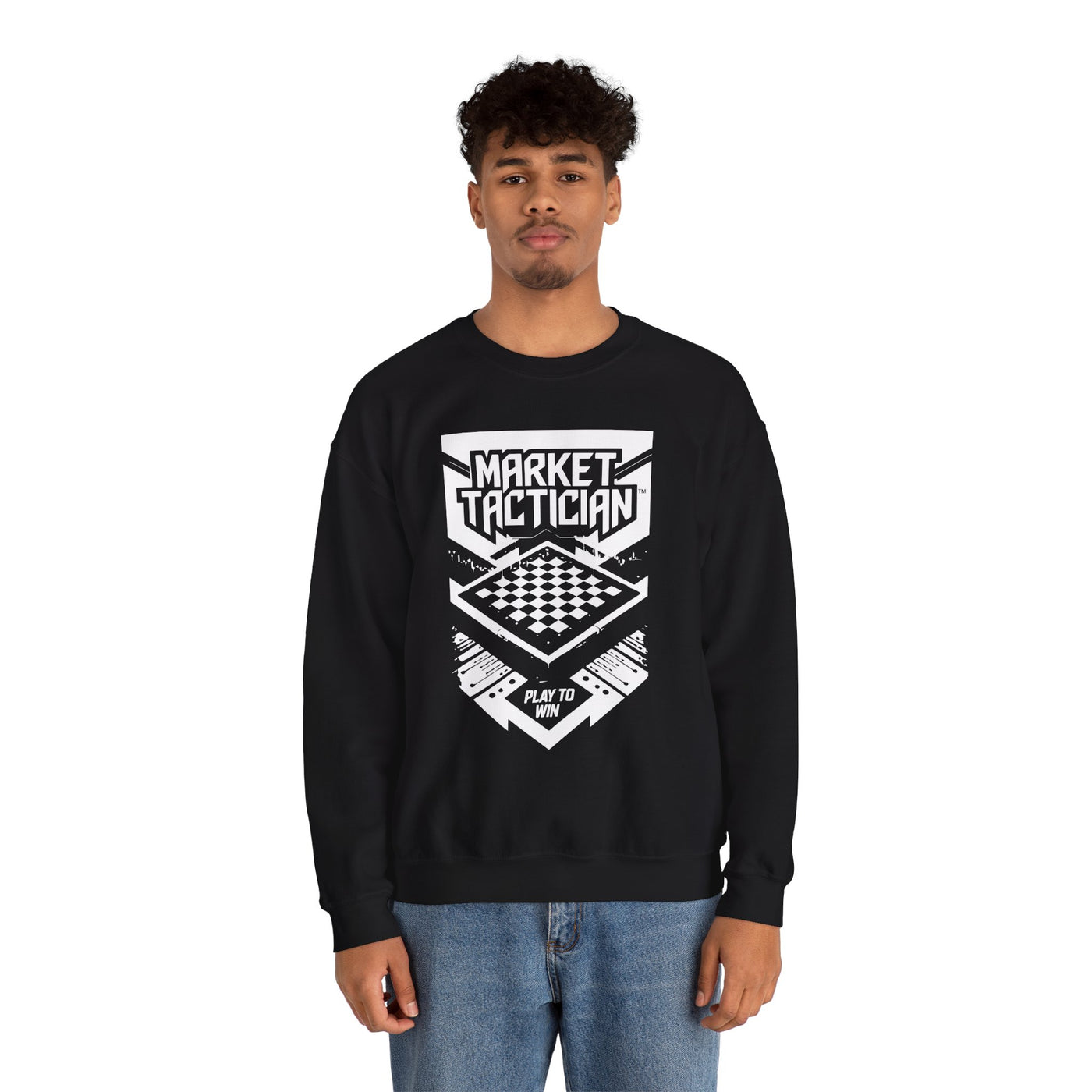 Market Tactician™ Crewneck Unisex Sweatshirt – Black
