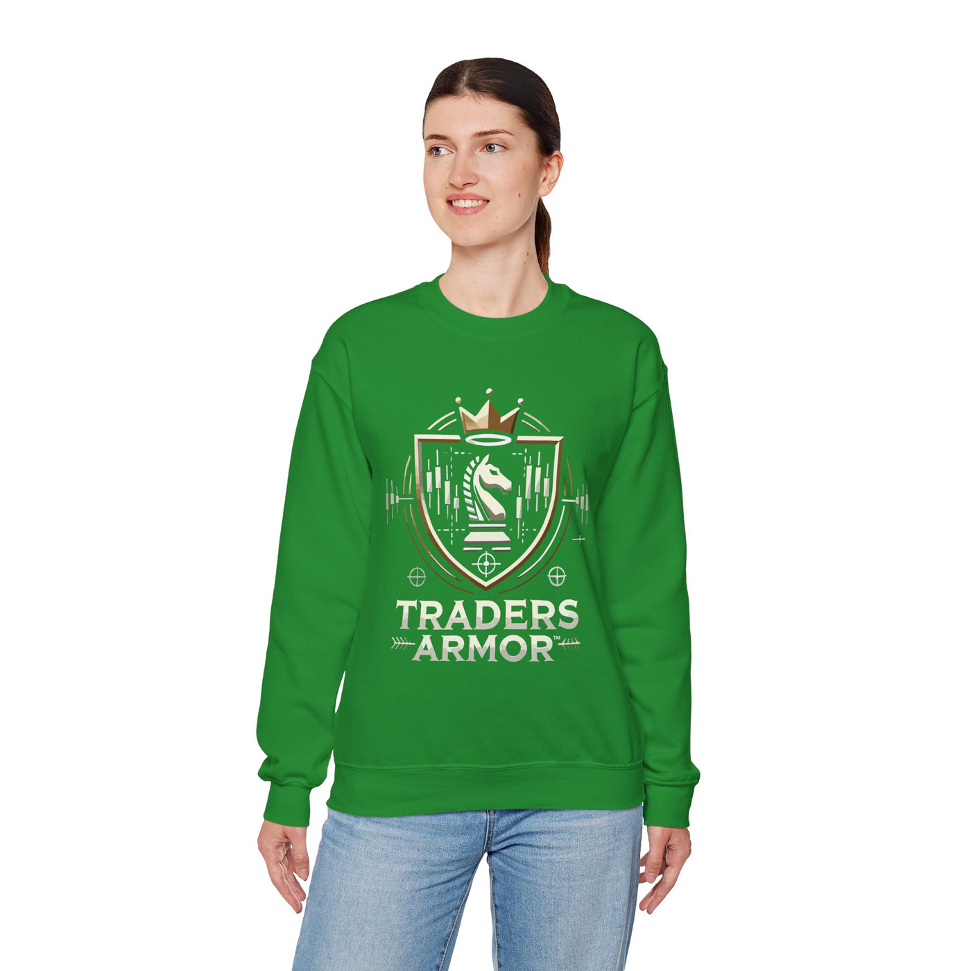 Traders Armor™ Unisex Heavy Blend Crewneck Sweatshirt - Irish Green