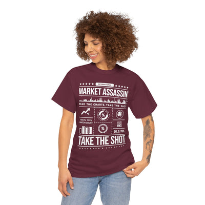 Market Assassin™ Unisex Heavy Cotton Tee – Maroon