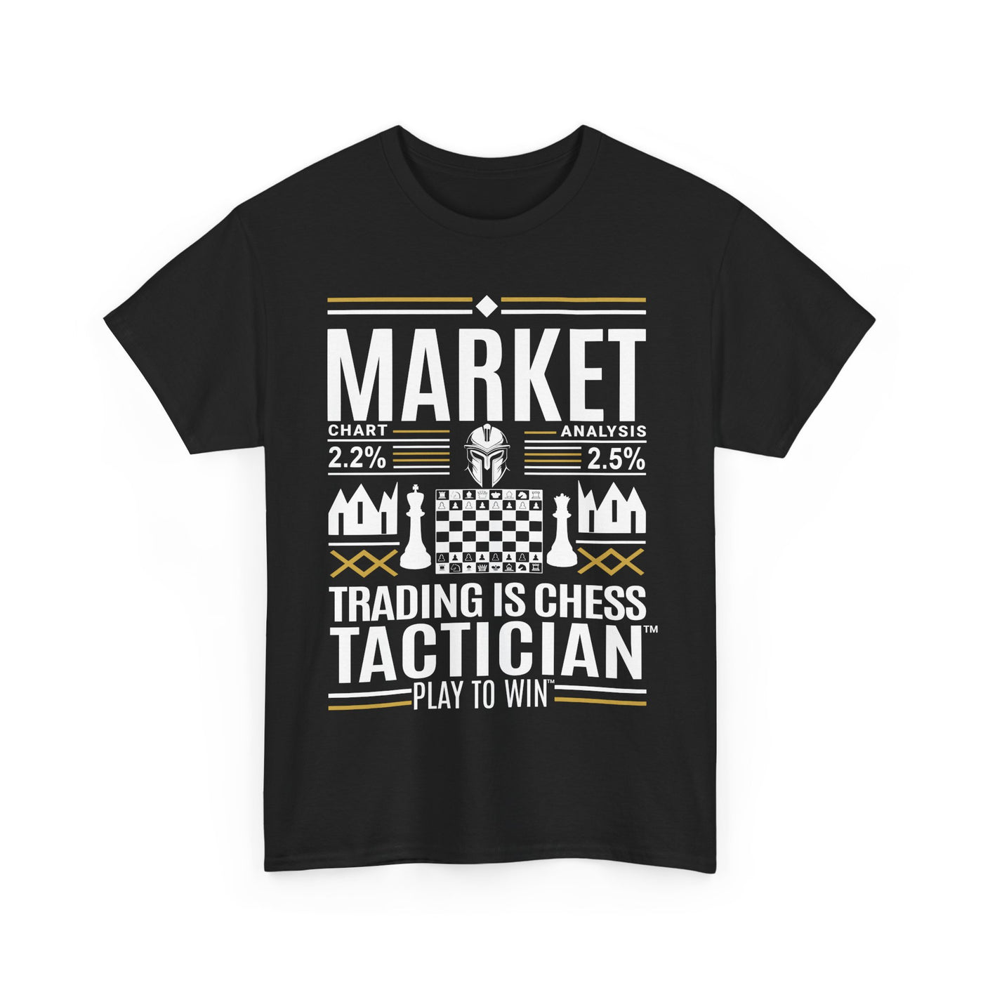 Market Tactician™ Unisex Heavy Cotton Tee – Black