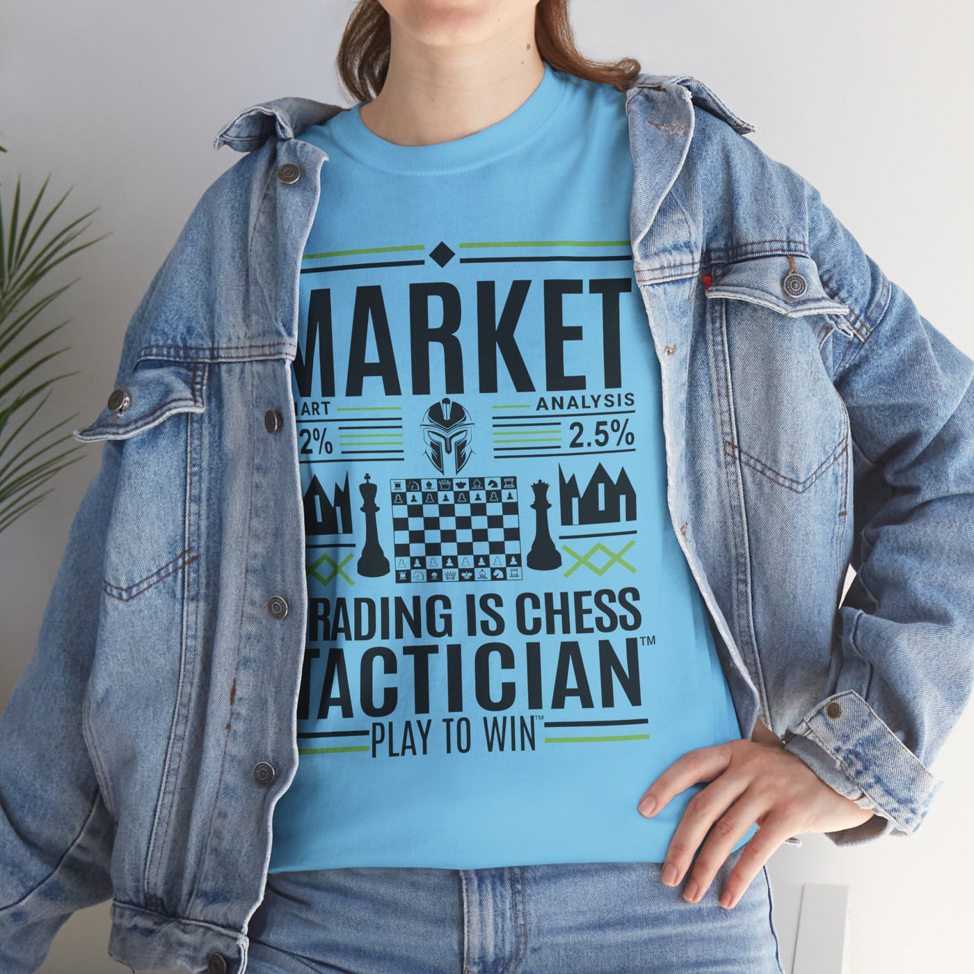 Market Tactician™ Unisex Heavy Cotton Tee – Sky Blue