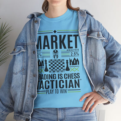 Market Tactician™ Unisex Heavy Cotton Tee – Sky Blue