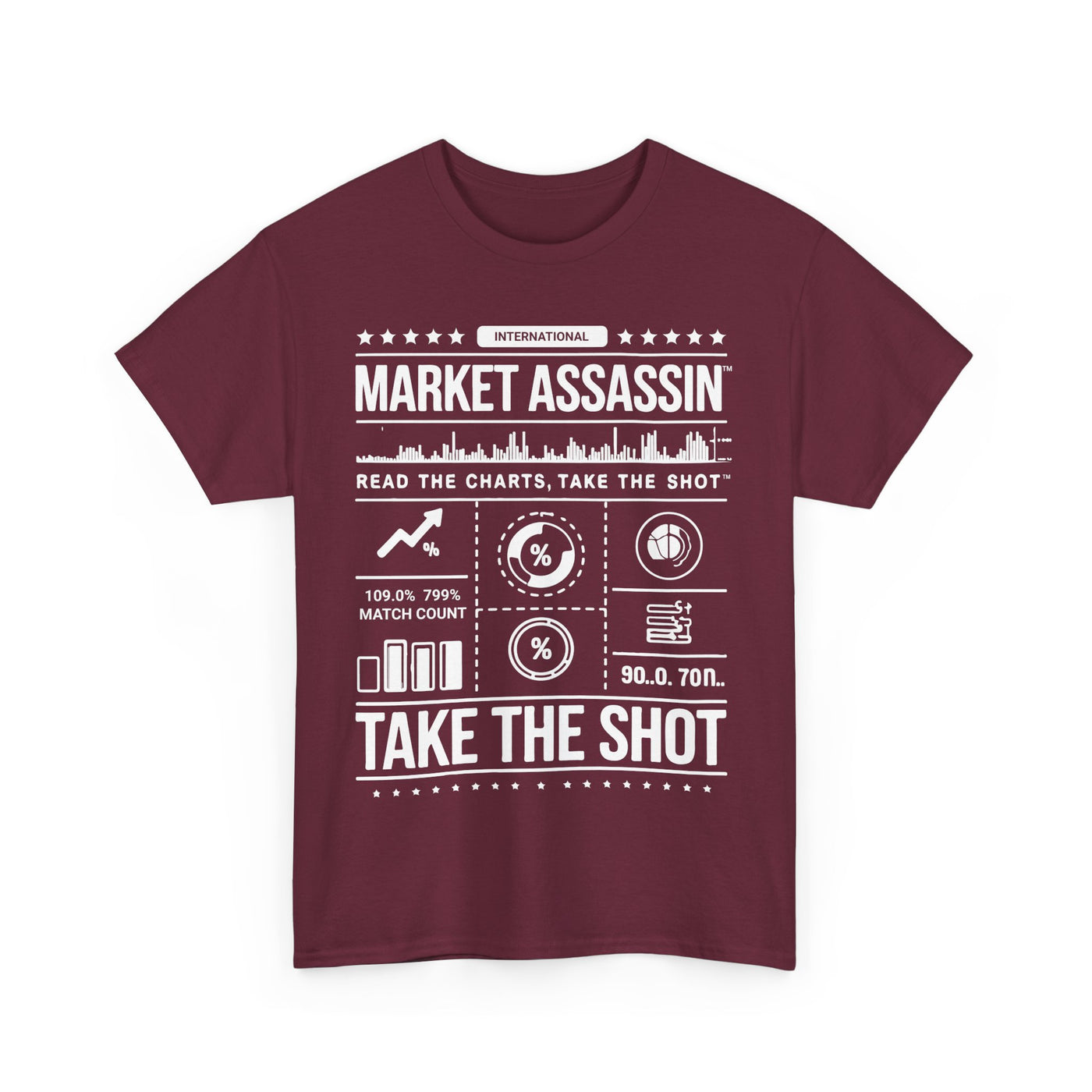 Market Assassin™ Unisex Heavy Cotton Tee – Maroon