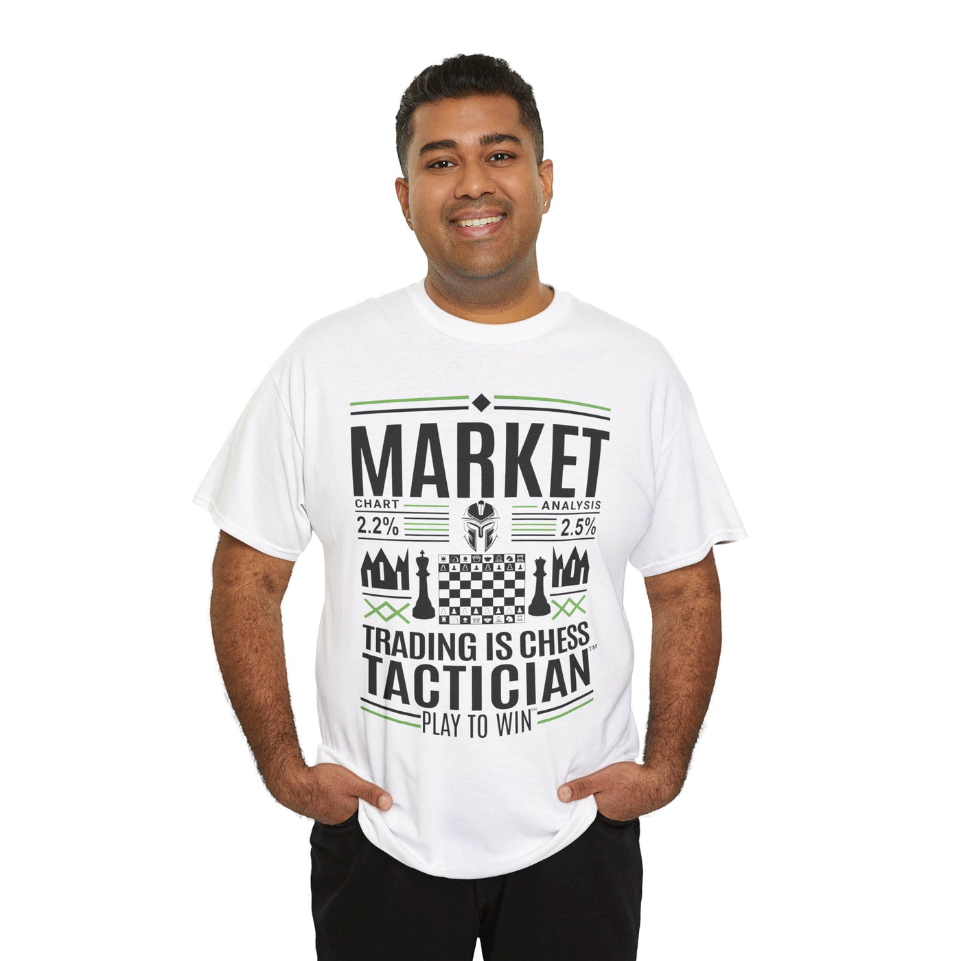 Market Tactician™ Unisex Heavy Cotton Tee – White