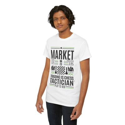 Market Tactician™ Unisex Heavy Cotton Tee – White