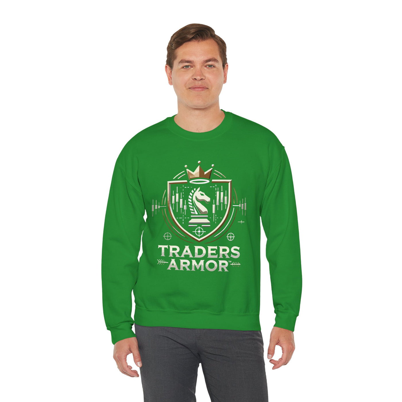 Traders Armor™ Unisex Heavy Blend Crewneck Sweatshirt - Irish Green