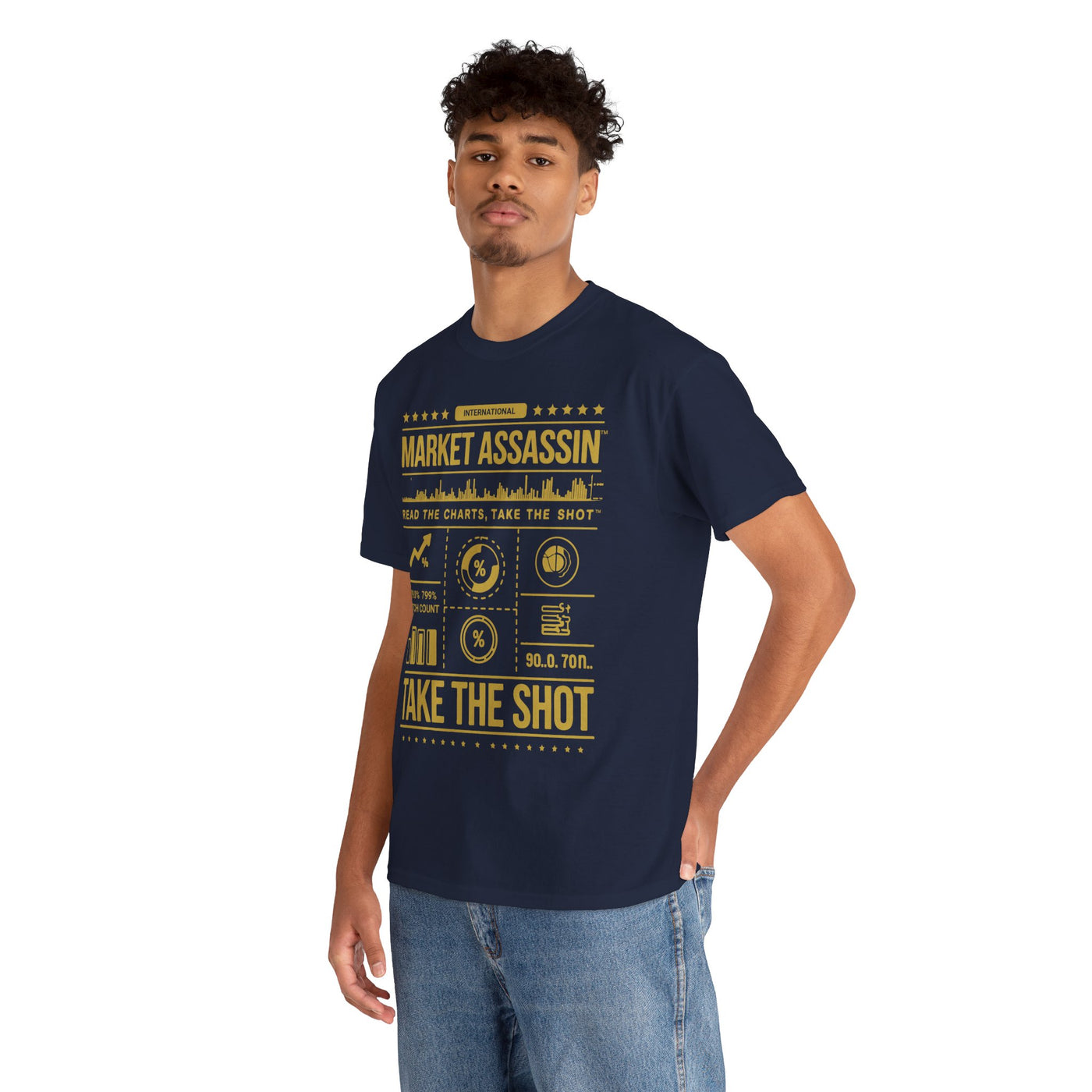 Market Assassin™ Unisex Heavy Cotton Tee – Navy
