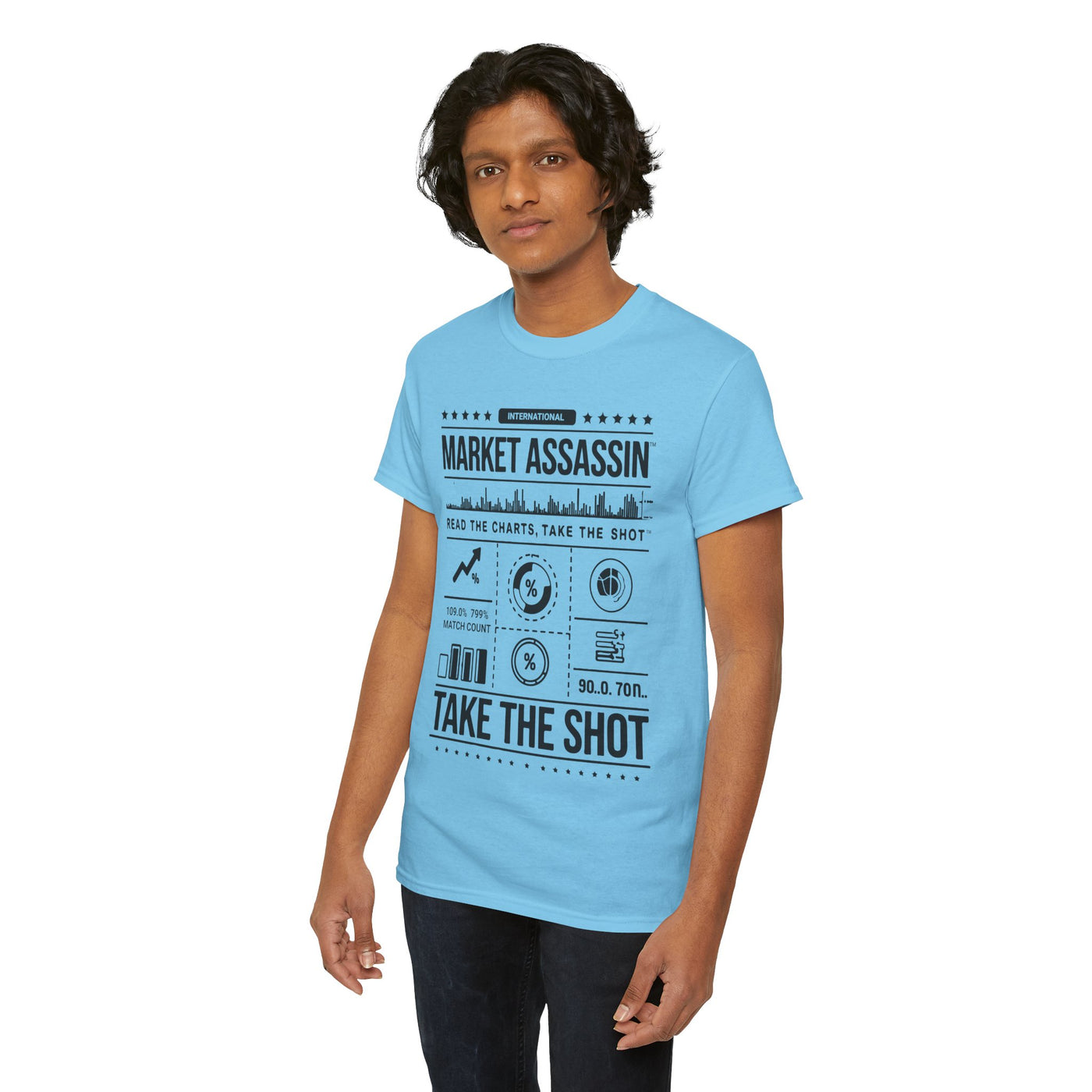 Market Assassin™ Unisex Heavy Cotton Tee – Sky Blue