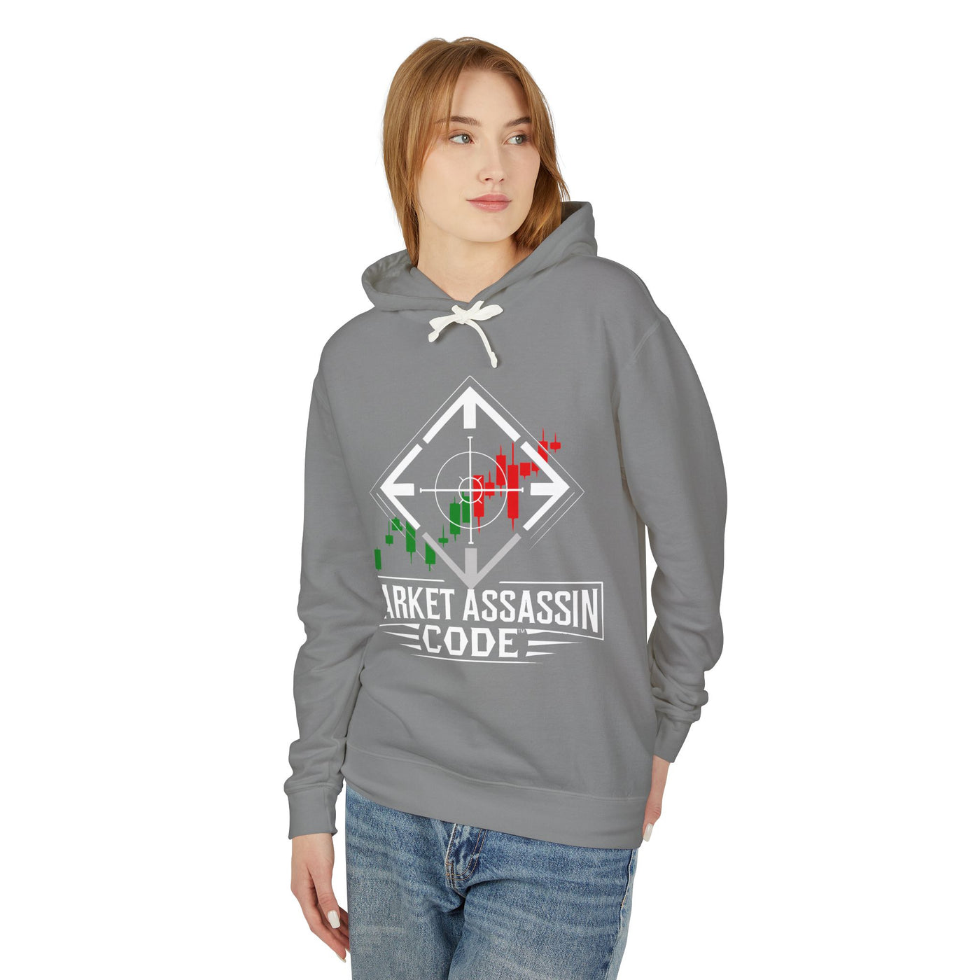 Market Assassin™ Unisex Lightweight Hoodie – Grey