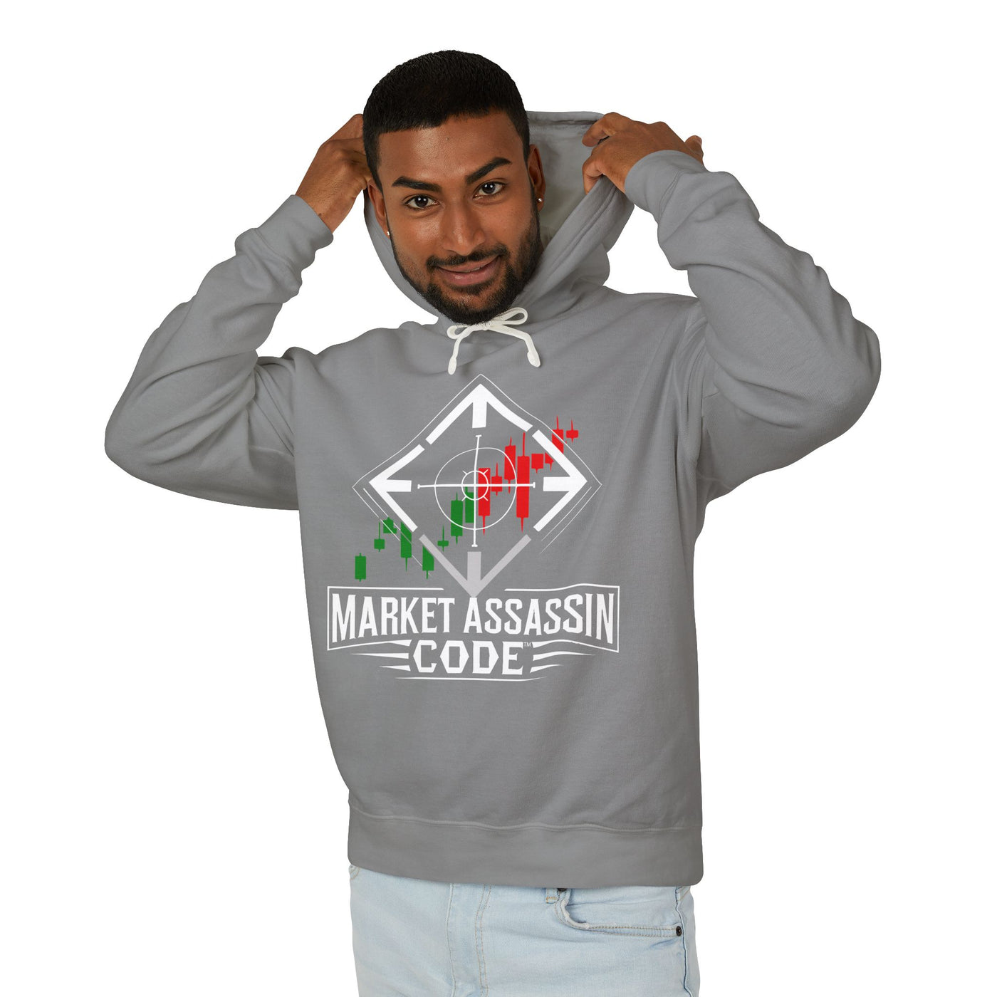 Market Assassin™ Unisex Lightweight Hoodie – Grey