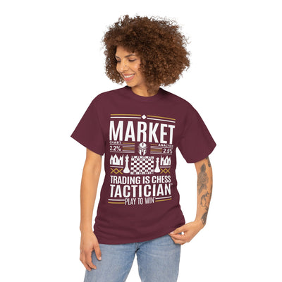 Market Tactician™ Unisex Heavy Cotton Tee – Maroon