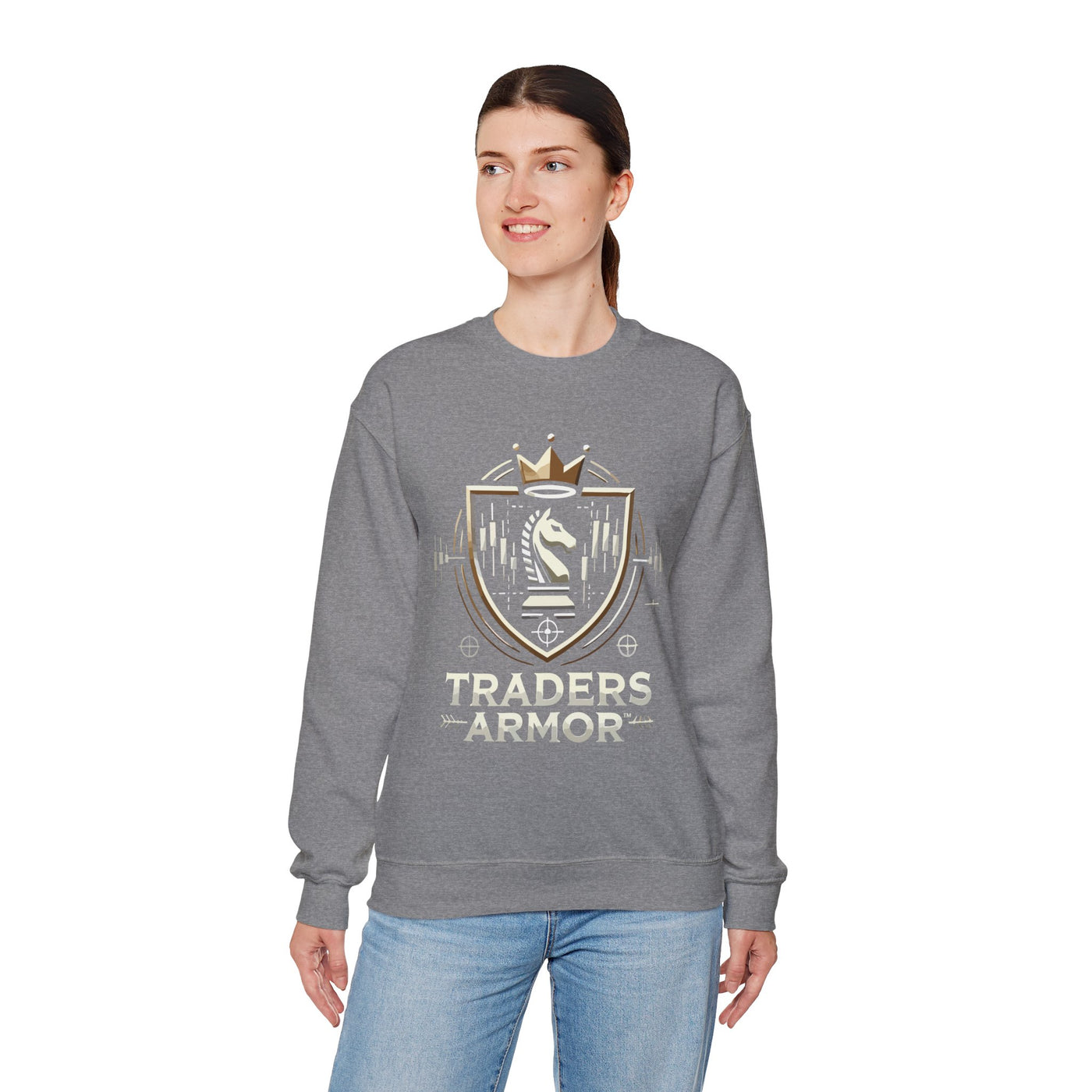 Traders Armor™ Unisex Heavy Blend Crewneck Sweatshirt - Graphite Heather