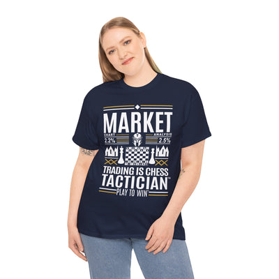 Market Tactician™ Unisex Heavy Cotton Tee – Navy