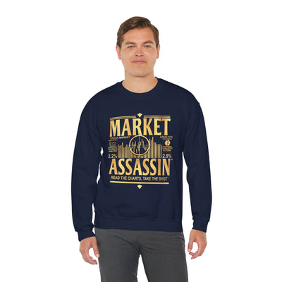 Market Assassin™ Heavy Blend Unisex Crewneck Sweatshirt – Navy