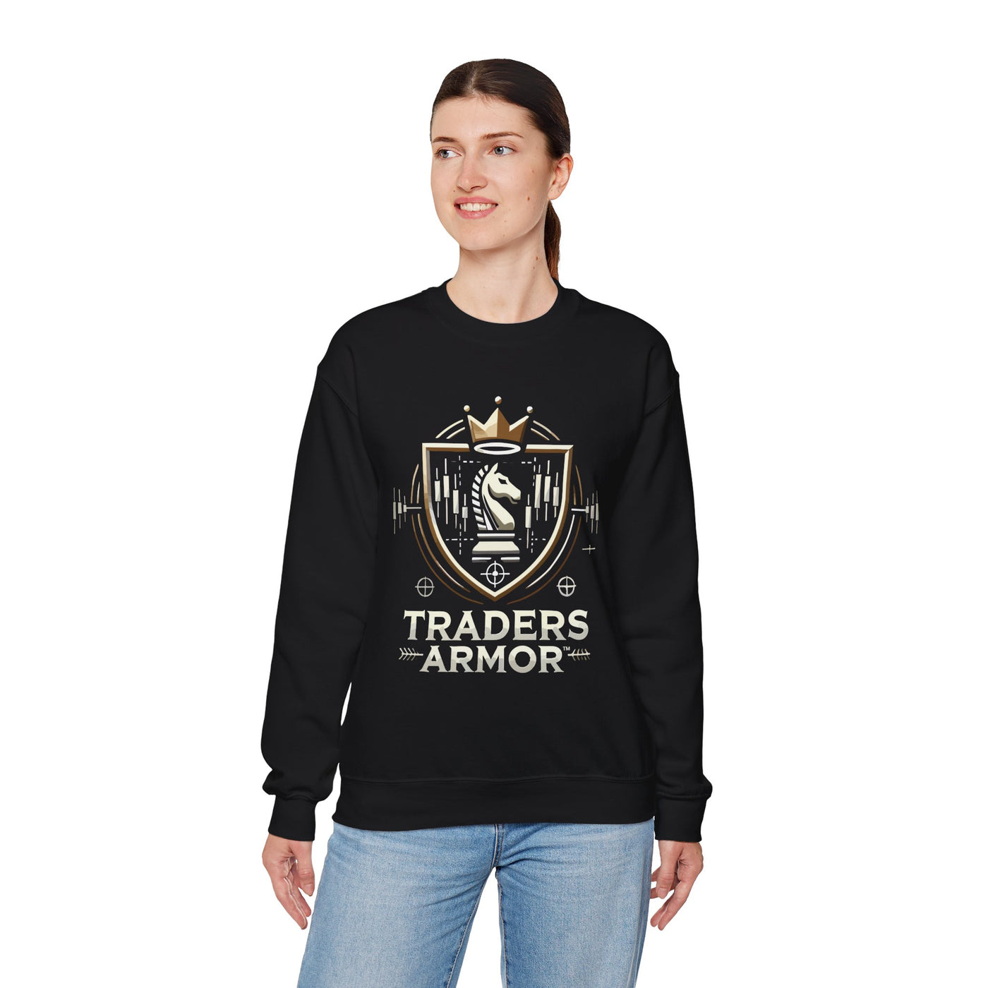 Traders Armor™ Unisex Heavy Blend Crewneck Sweatshirt - Black