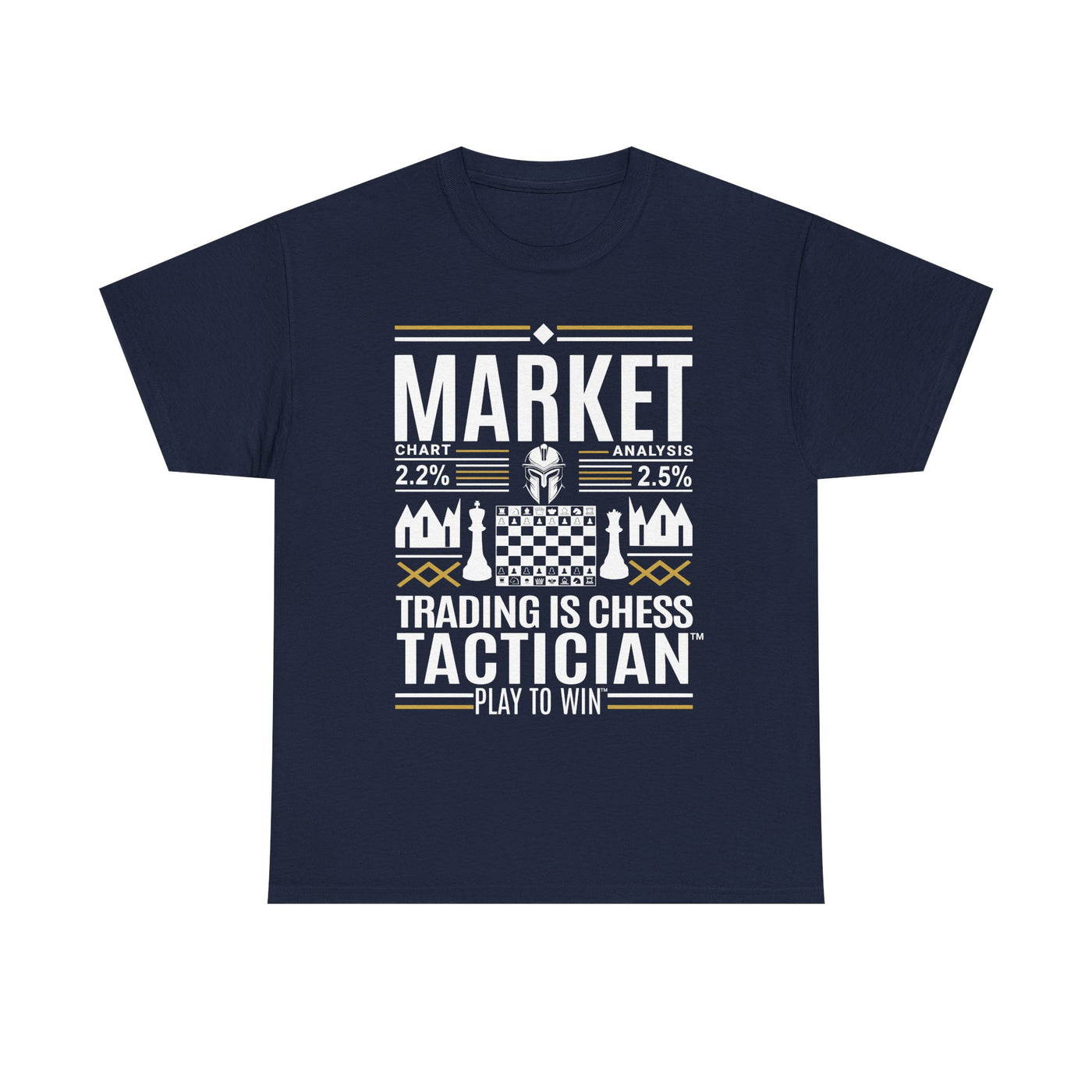 Market Tactician™ Unisex Heavy Cotton Tee – Navy