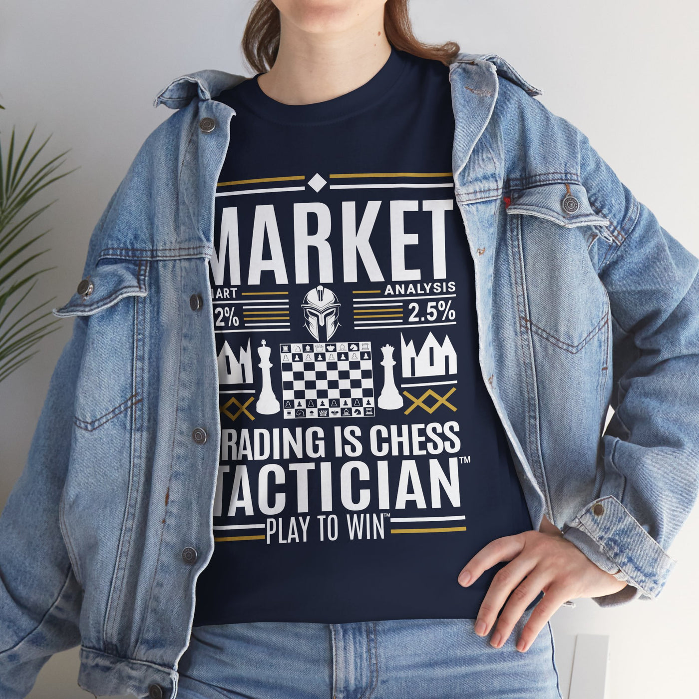 Market Tactician™ Unisex Heavy Cotton Tee – Navy
