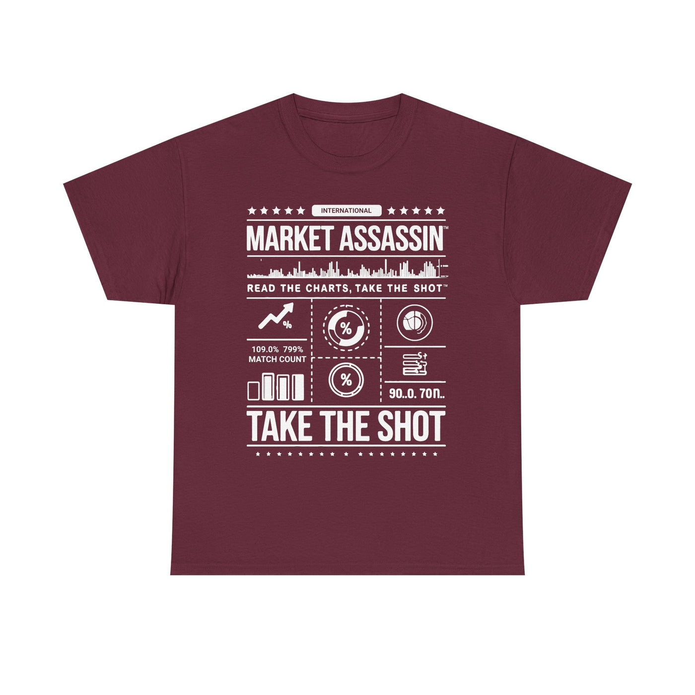 Market Assassin™ Unisex Heavy Cotton Tee – Maroon