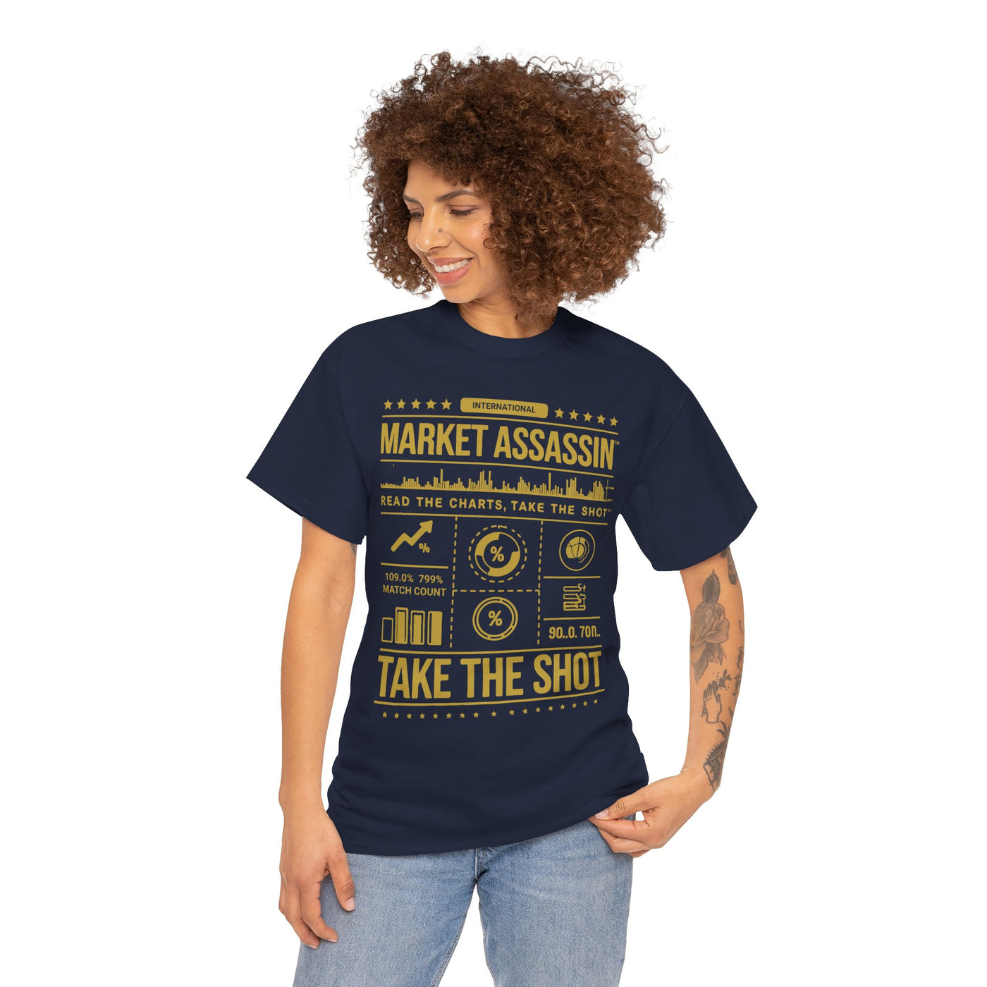 Market Assassin™ Unisex Heavy Cotton Tee – Navy