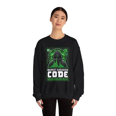 Market Assassin™ Unisex Heavy Cotton Crewneck Sweatshirt – Black