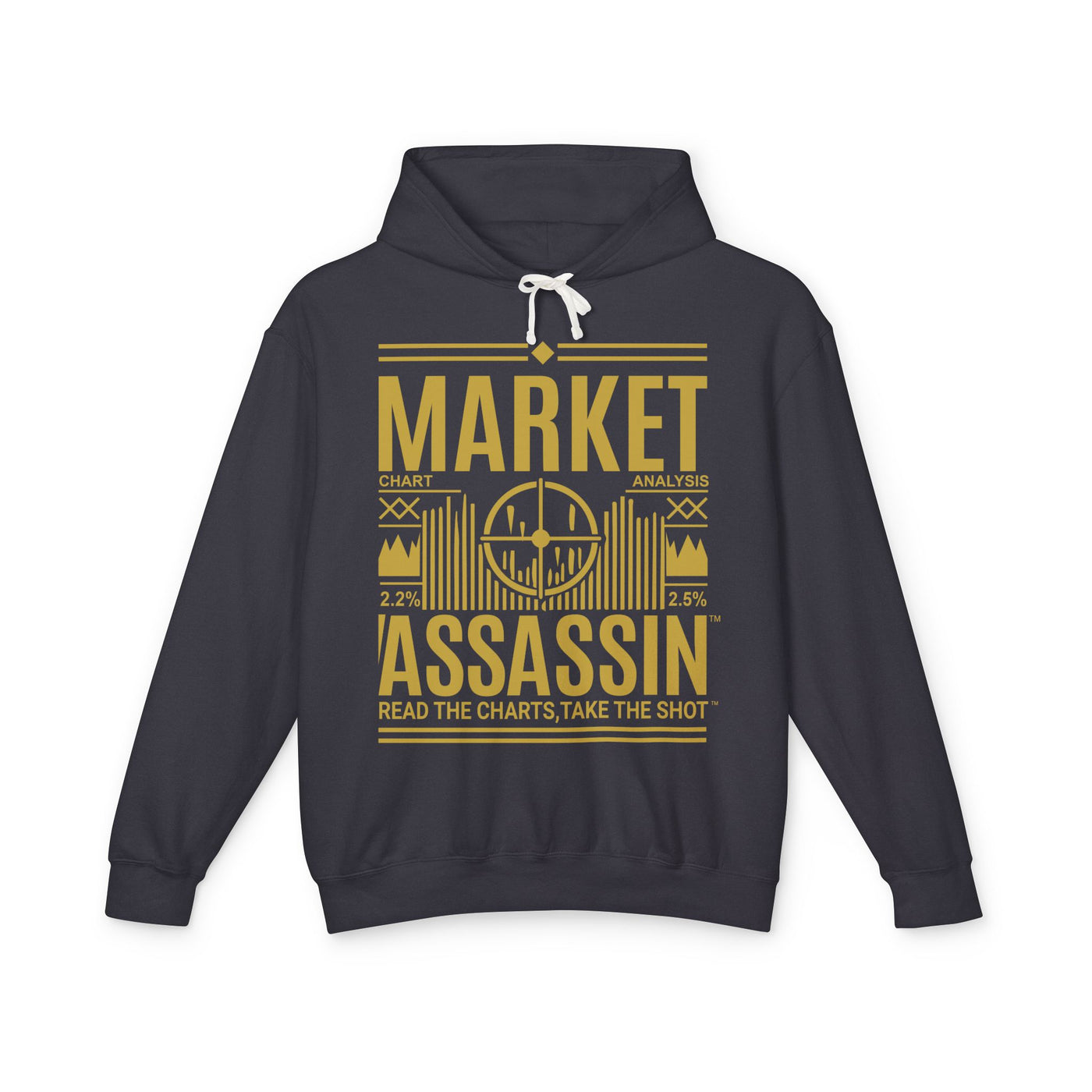 Market Assassin™ Unisex Lightweight Hooded Sweatshirt - Dark Grey