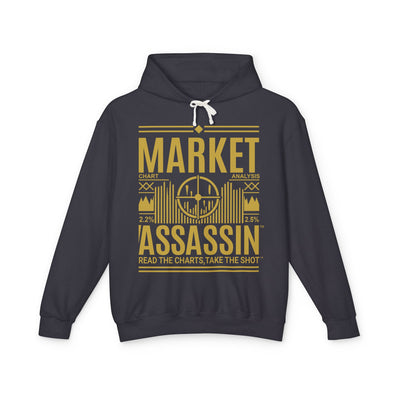 Market Assassin™ Unisex Lightweight Hooded Sweatshirt - Dark Grey