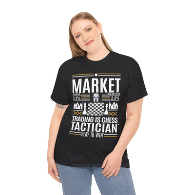 Market Tactician™ Unisex Heavy Cotton Tee – Black