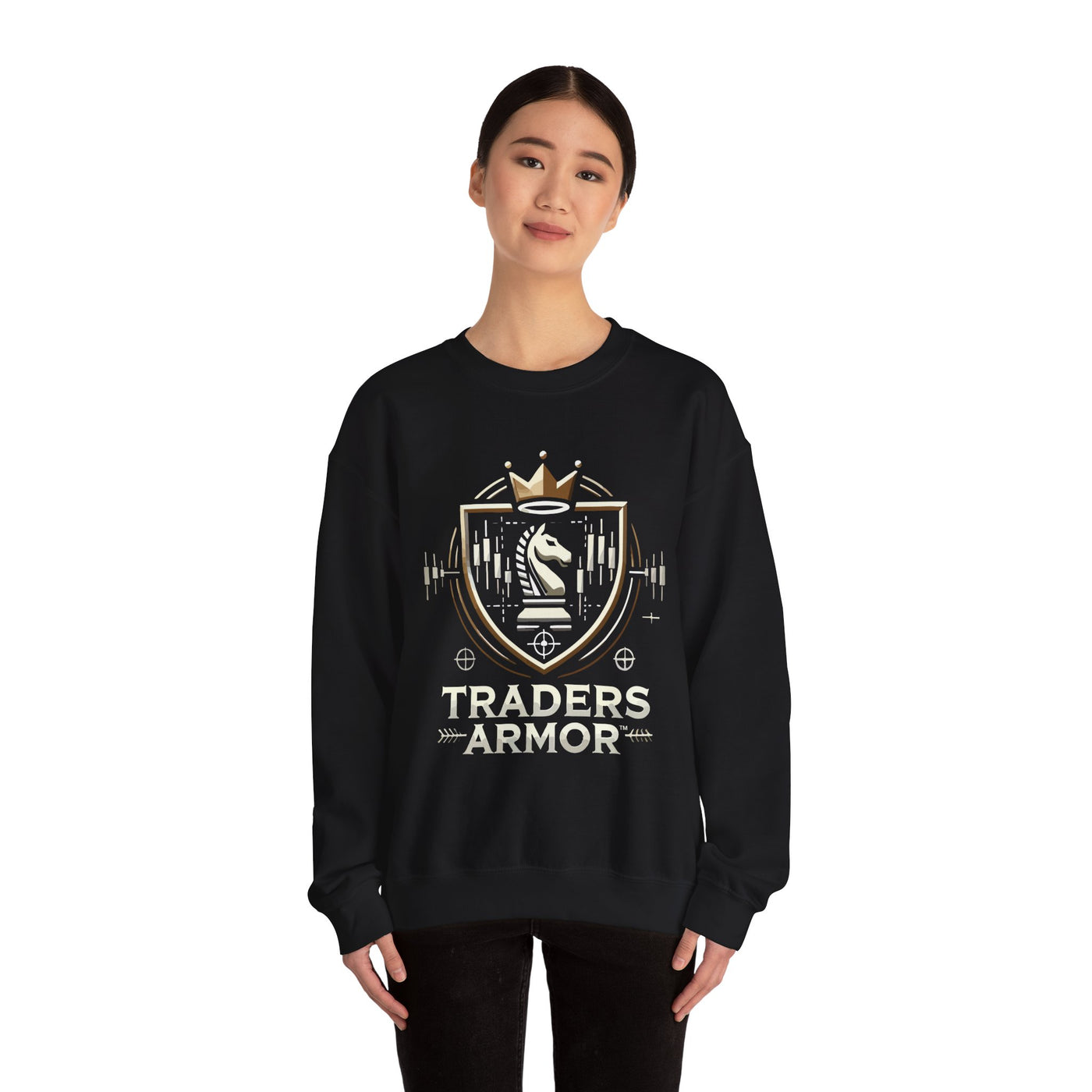 Traders Armor™ Unisex Heavy Blend Crewneck Sweatshirt - Black