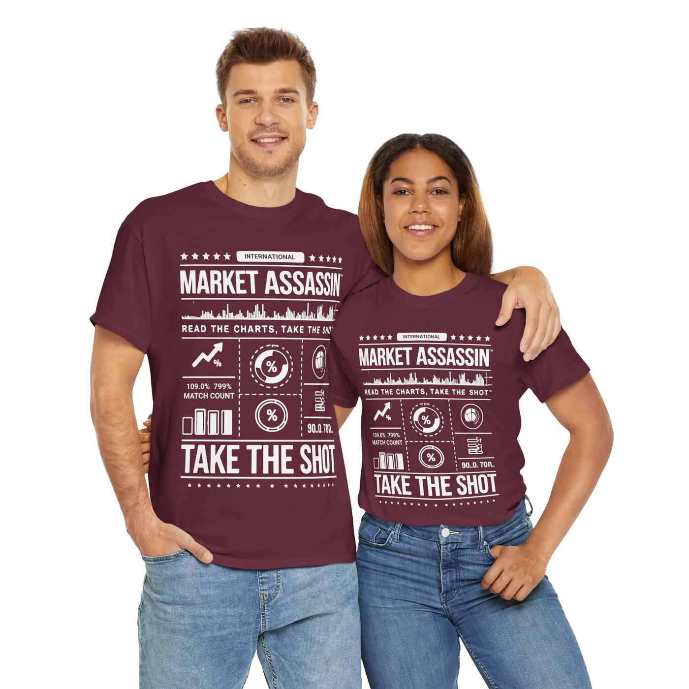 Market Assassin™ Unisex Heavy Cotton Tee – Maroon