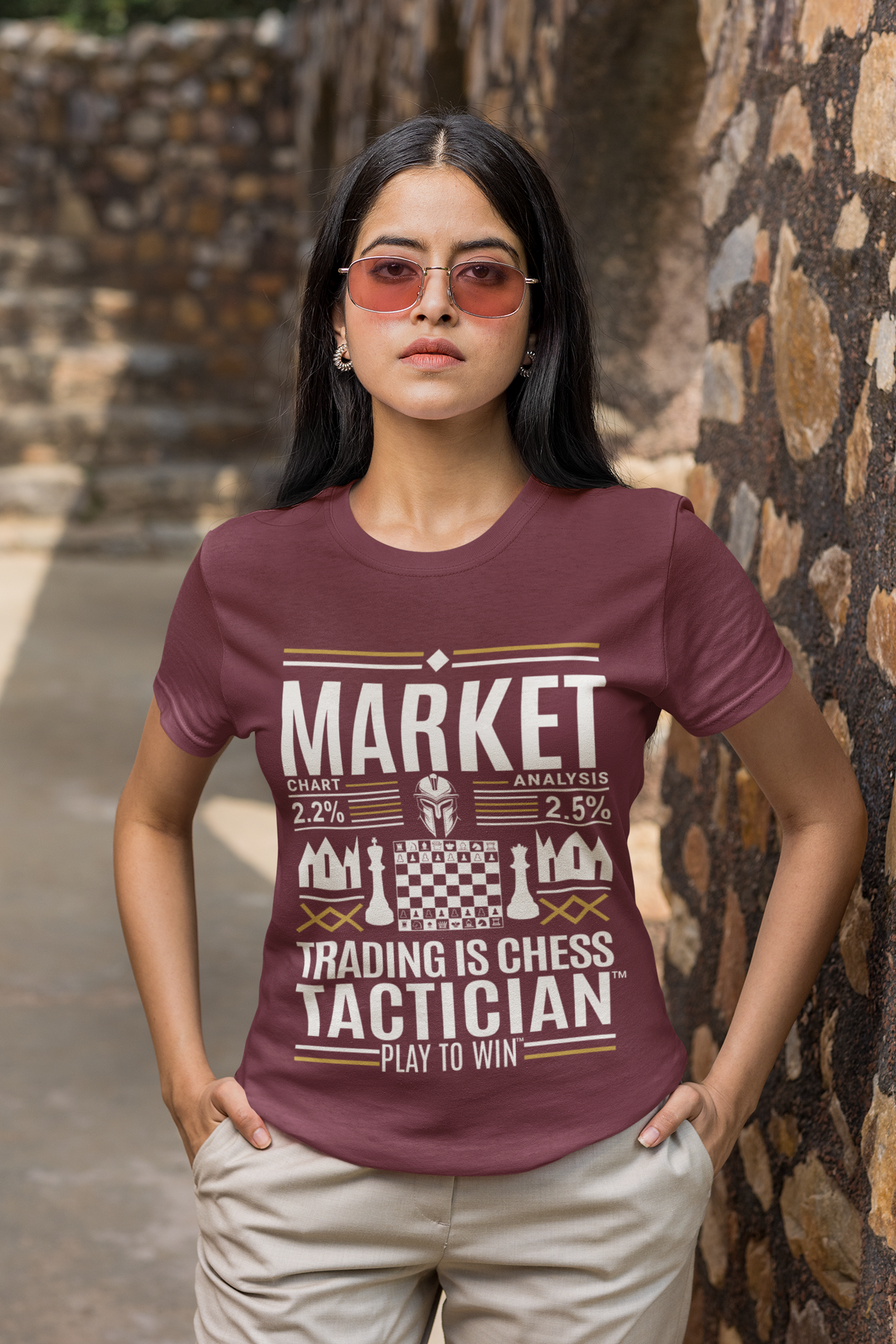 Market Tactician™ Unisex Heavy Cotton Tee – Maroon