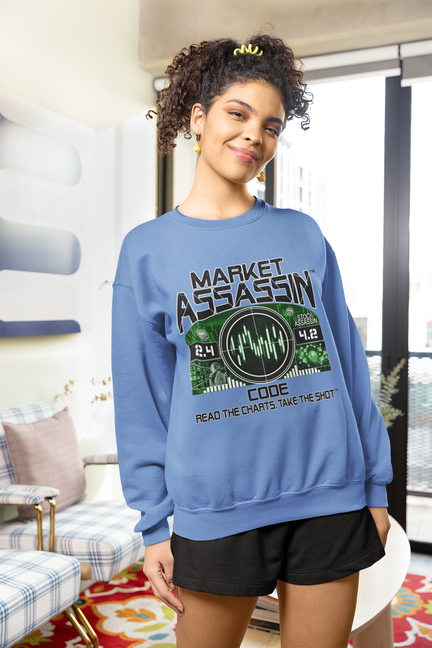 Market Assassin™ Heavy Blend Unisex Crewneck Sweatshirt – Carolina Blue