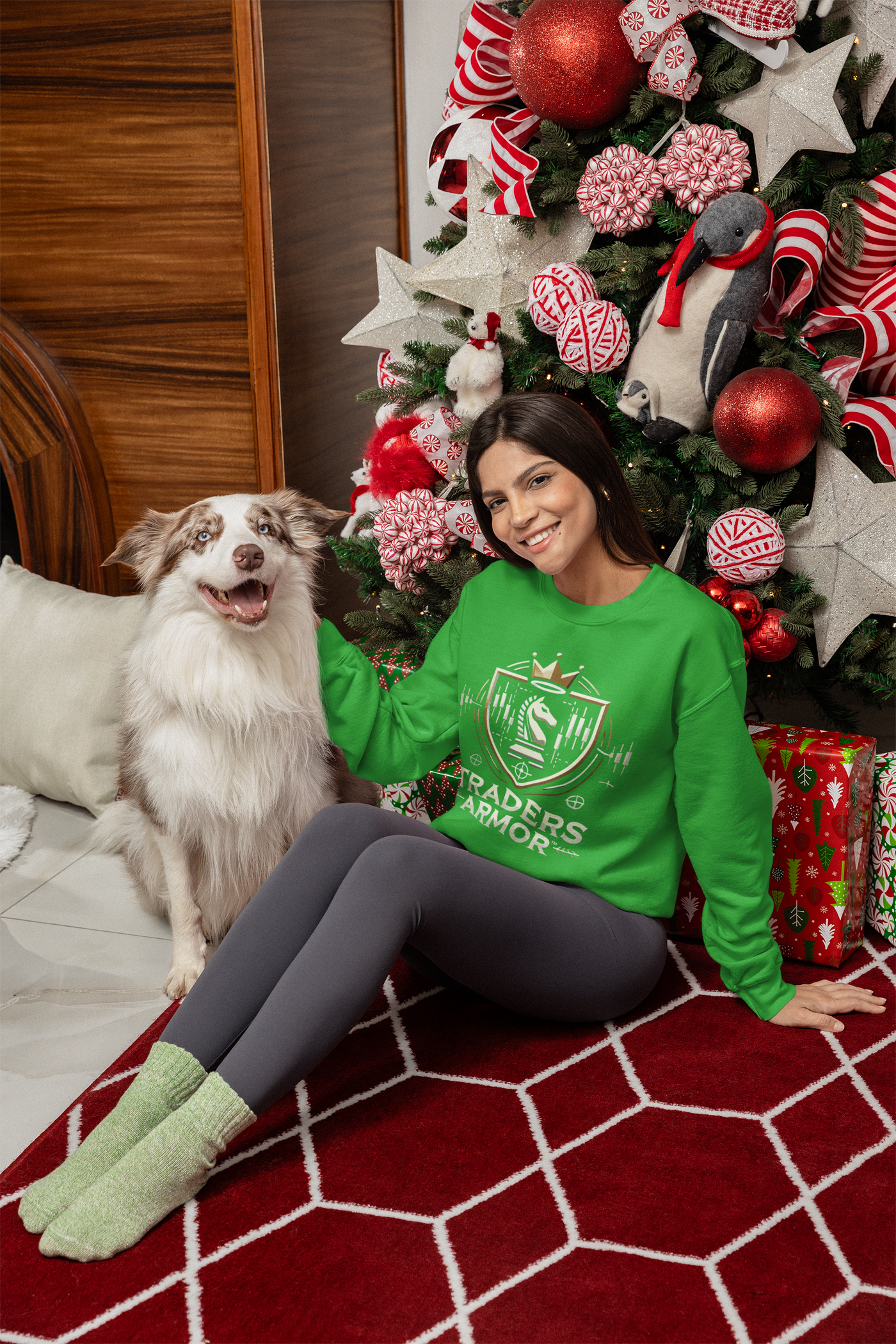 Traders Armor™ Unisex Heavy Blend Crewneck Sweatshirt - Irish Green