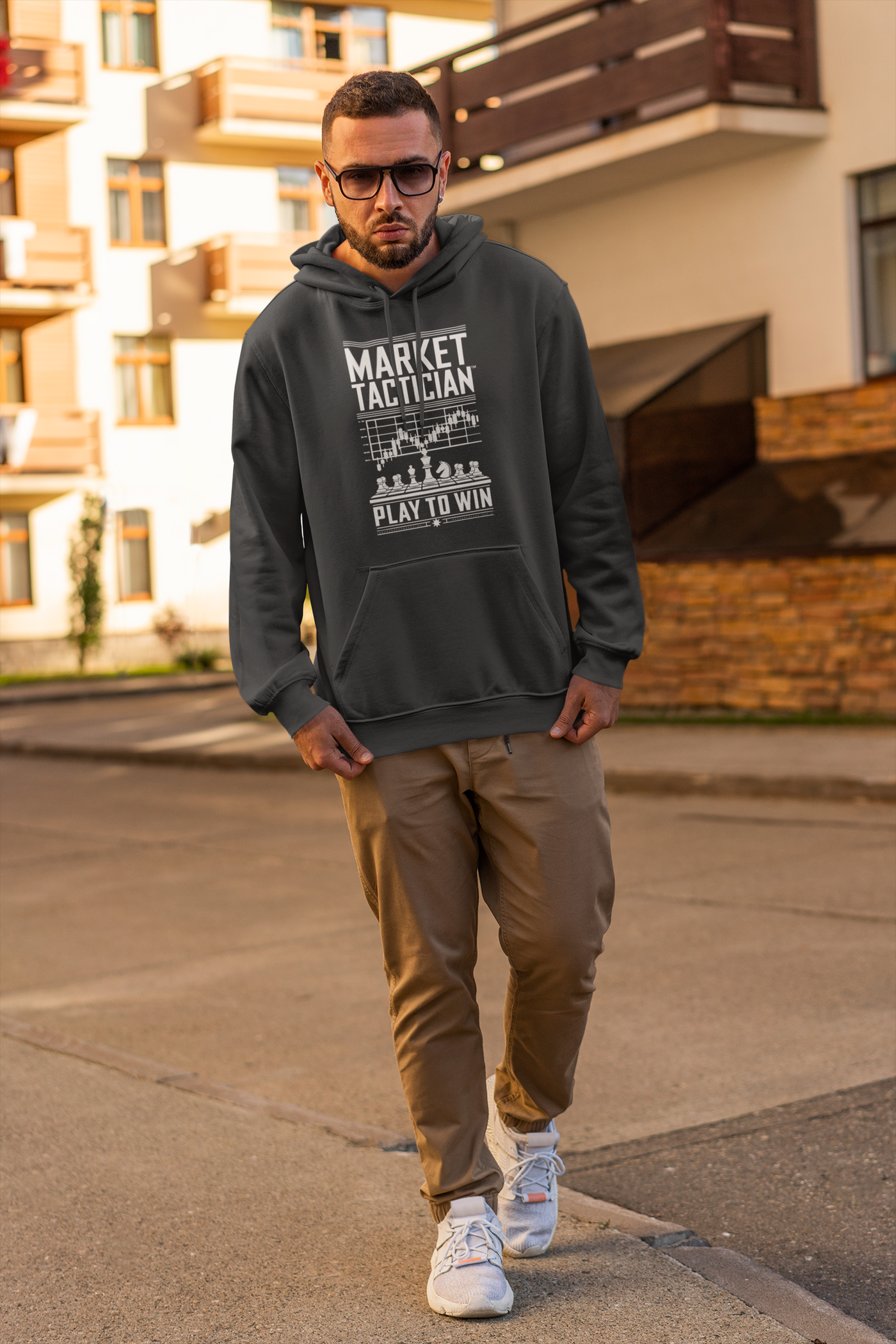 Market Tactician™ Lightweight Unisex Hoodie – Black