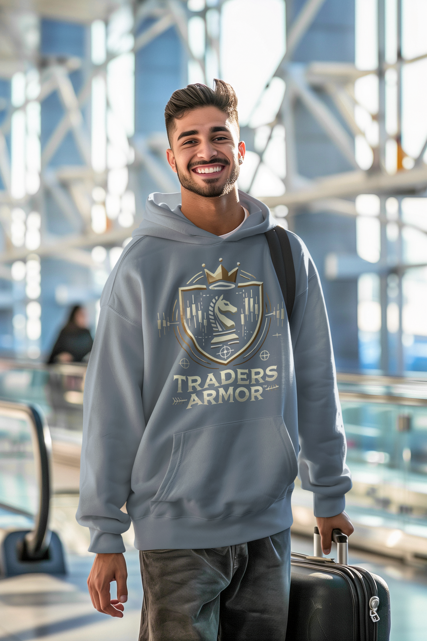 Traders Armor™ Unisex Lightweight Hooded Sweatshirt - Blue Jean