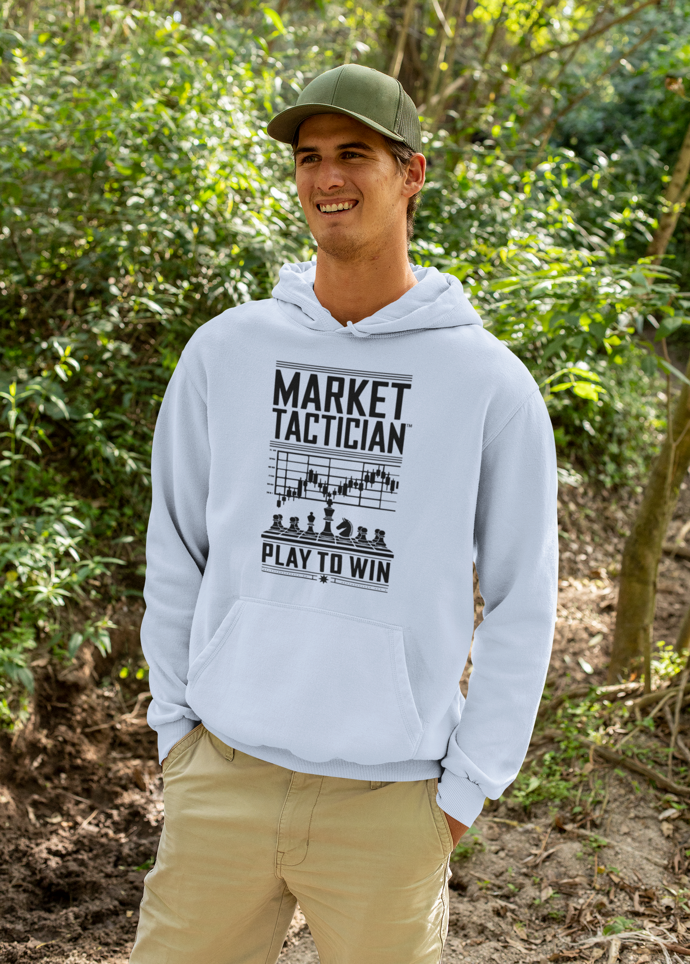 Market Tactician™ Lightweight Unisex Hoodie – Hydrangea