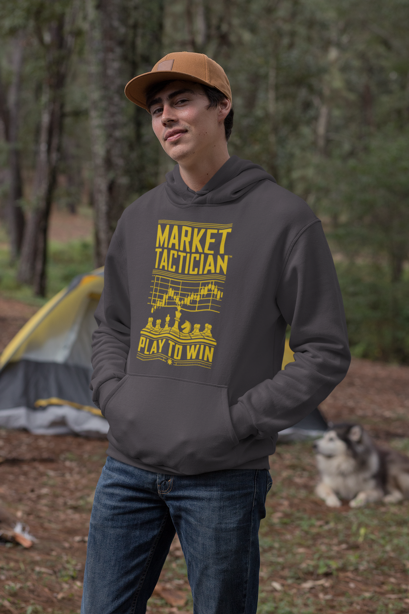 Market Tactician™ Lightweight Unisex Hoodie – Pepper