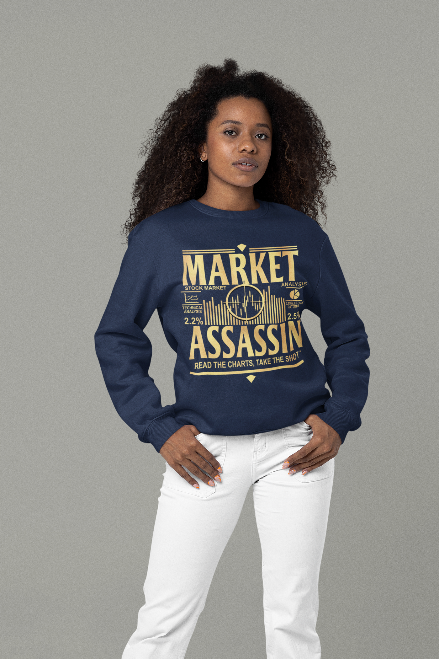 Market Assassin™ Heavy Blend Unisex Crewneck Sweatshirt – Navy