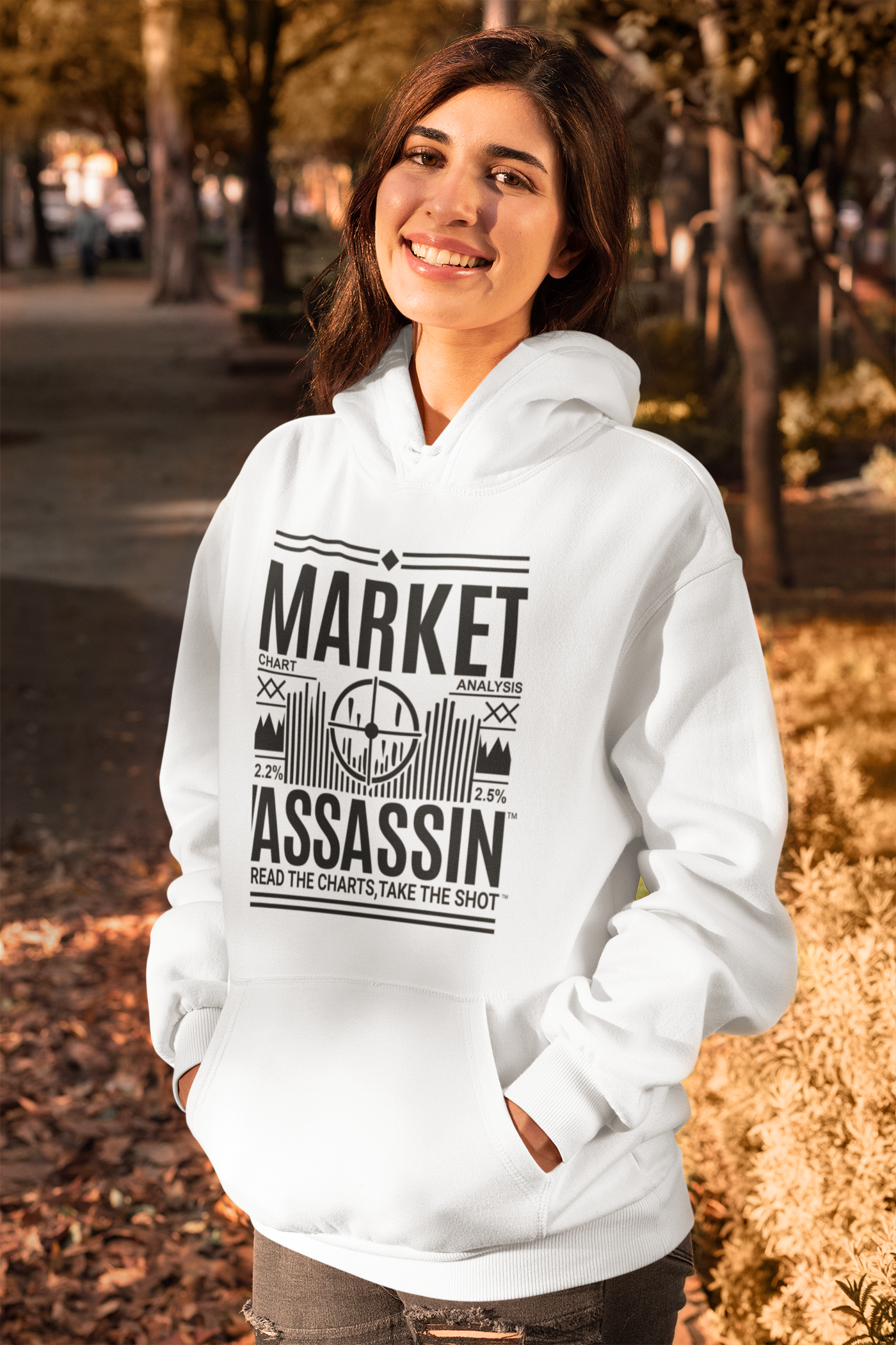 Market Assassin™ Unisex Lightweight Hoodie – White